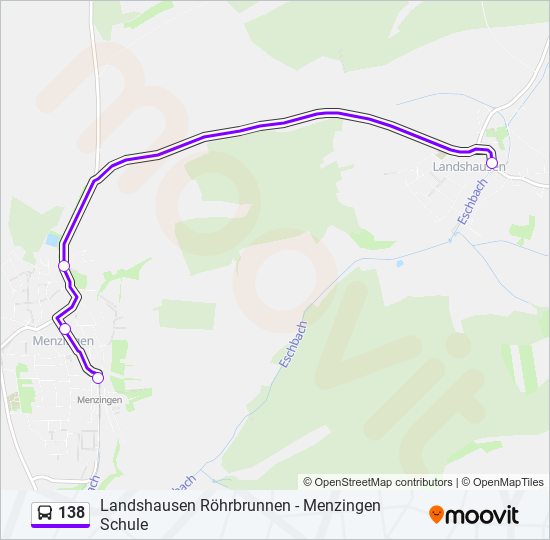 138 bus Line Map