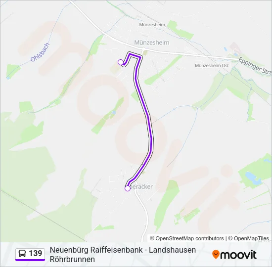 139 Bus Line Map