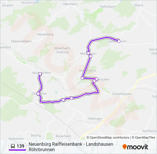 139 Bus Line Map