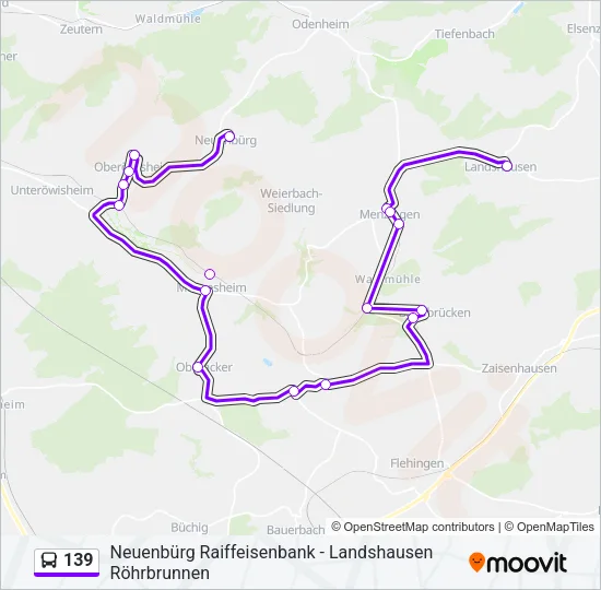 139 Bus Line Map