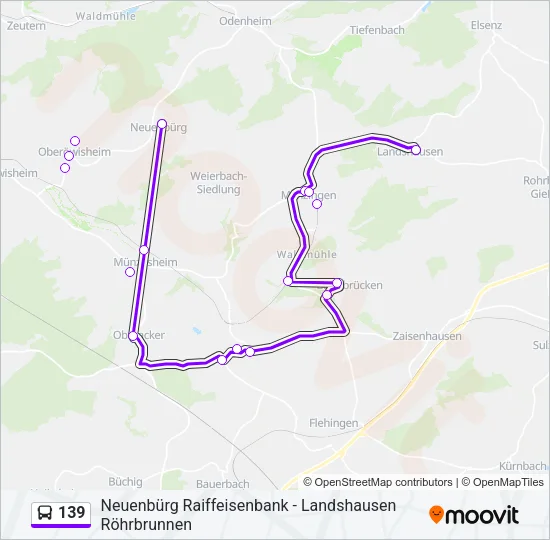 139 Bus Line Map