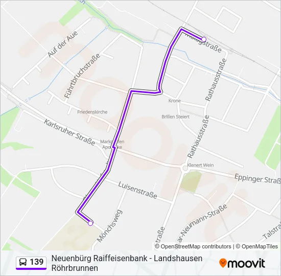 139 Bus Line Map
