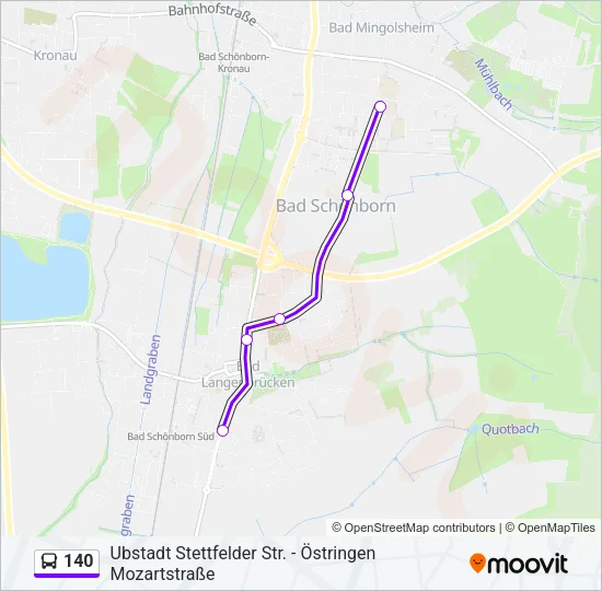 140 Bus Line Map