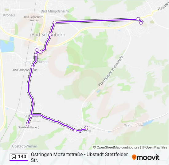 140 Bus Line Map