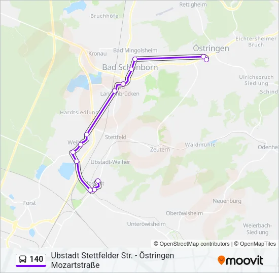 140 Bus Line Map