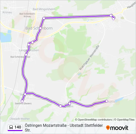 140 Bus Line Map