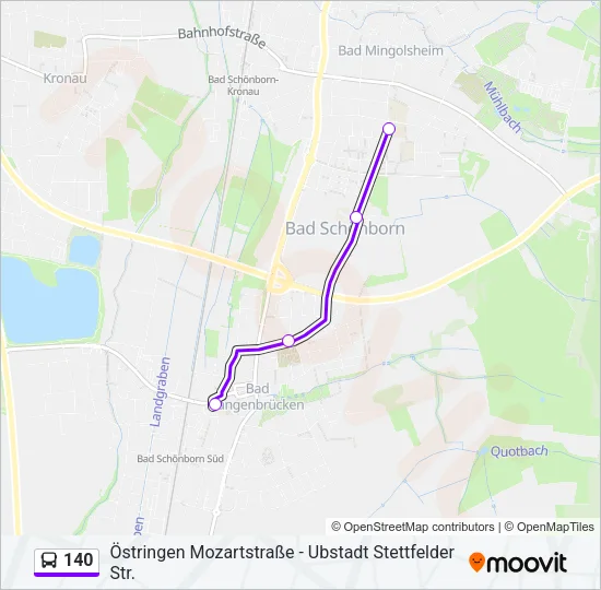 140 Bus Line Map