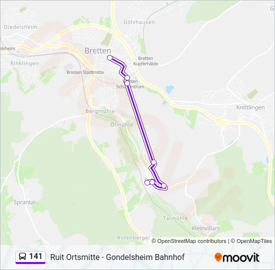 141 Bus Line Map
