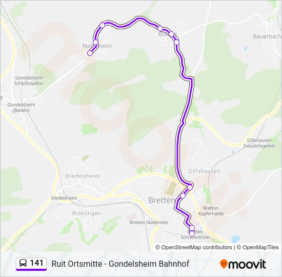 141 Bus Line Map