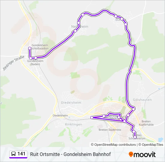 141 Bus Line Map