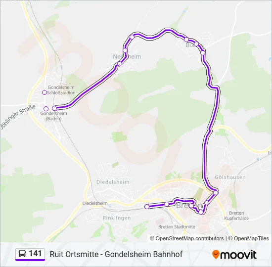 141 Bus Line Map