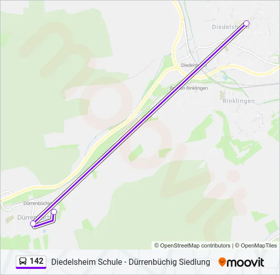 142 Bus Line Map