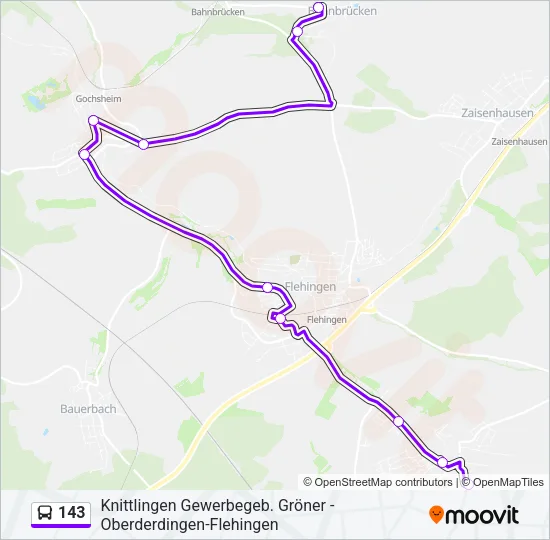 143 Bus Line Map