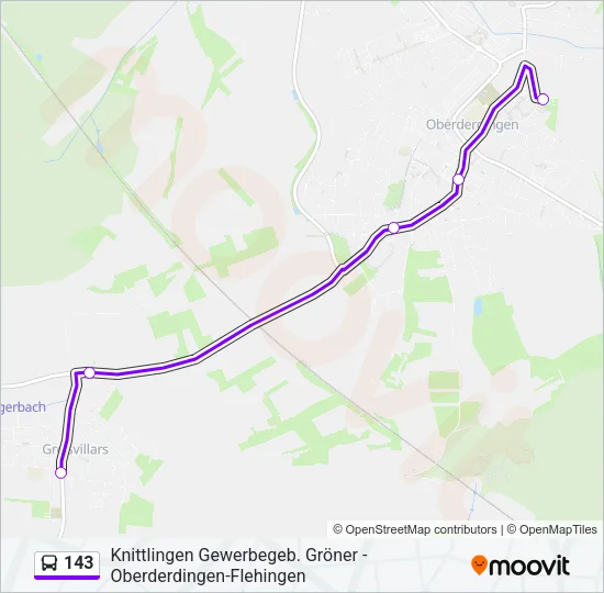143 Bus Line Map