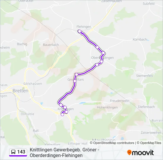 143 Bus Line Map