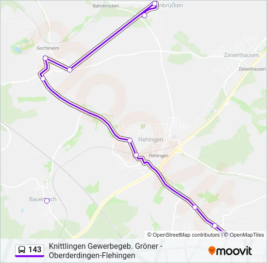 143 Bus Line Map