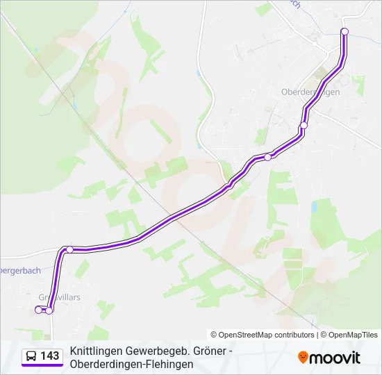143 Bus Line Map