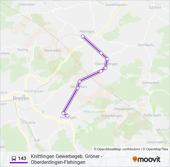 Автобус 143: карта маршрута