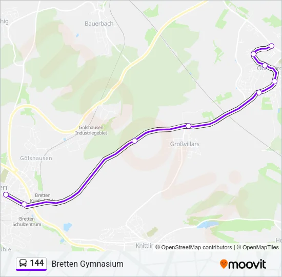 144 Bus Line Map