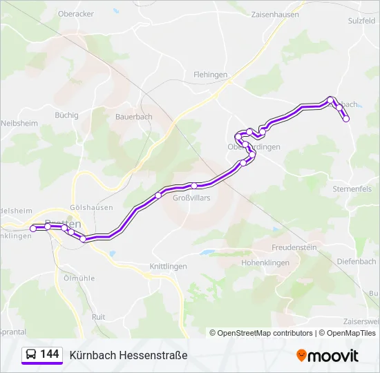 144 Bus Line Map