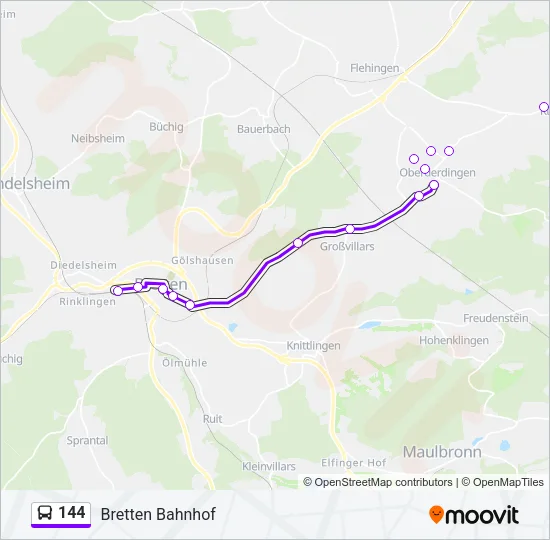 144 Bus Line Map