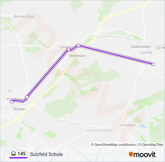 145 Bus Line Map