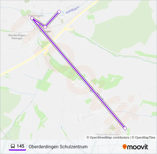 145 Bus Line Map