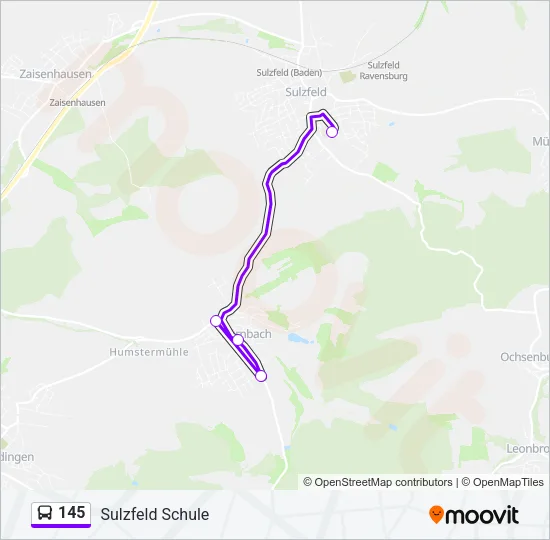 145 Bus Line Map