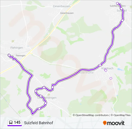 145 Bus Line Map