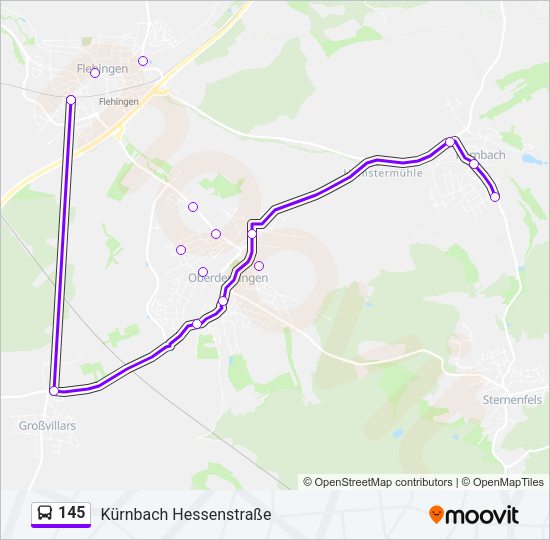 Автобус 145: карта маршрута