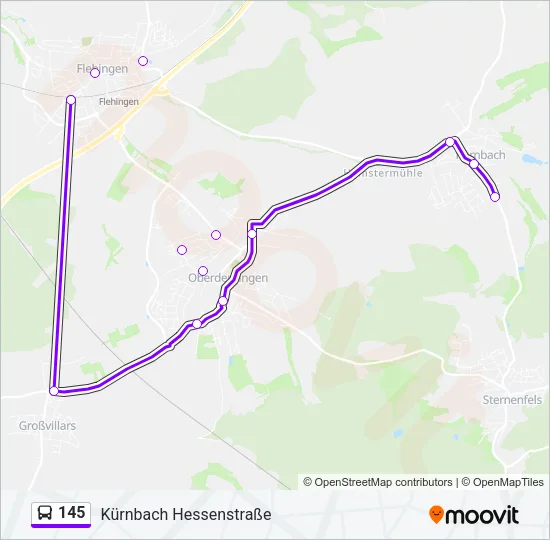 145 Bus Line Map