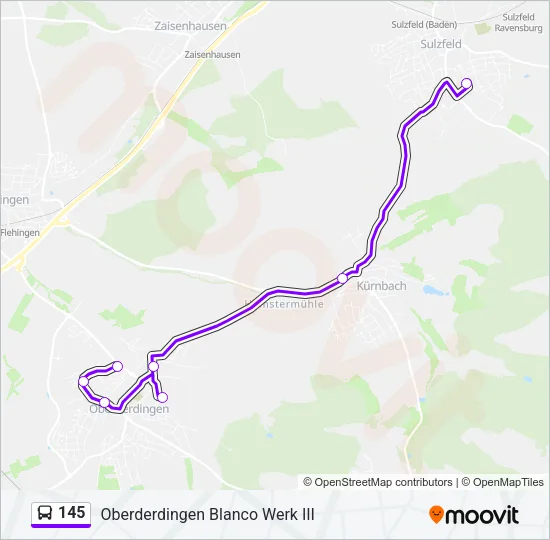 145 Bus Line Map