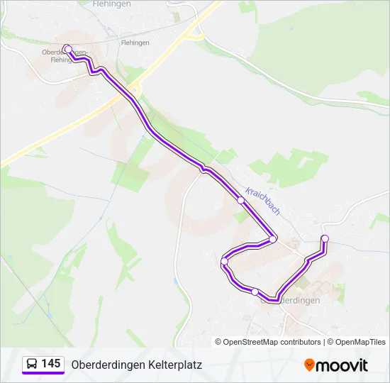 145 Bus Line Map