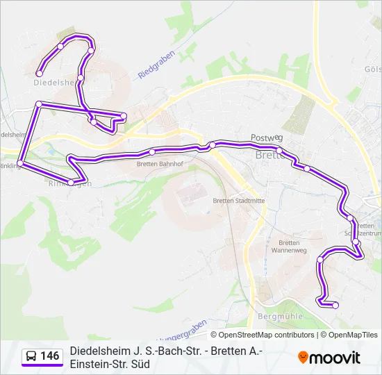 146 Bus Line Map