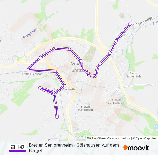 147 Bus Line Map