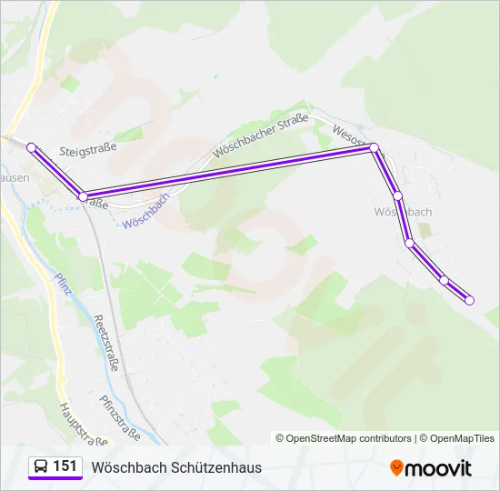 151 Bus Line Map