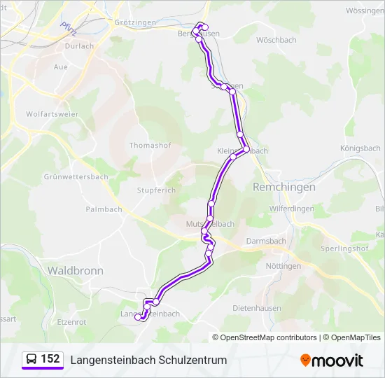 152 Bus Line Map