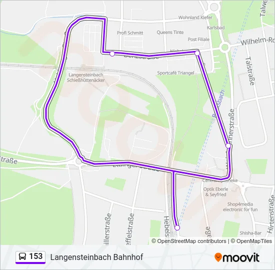 153 Bus Line Map