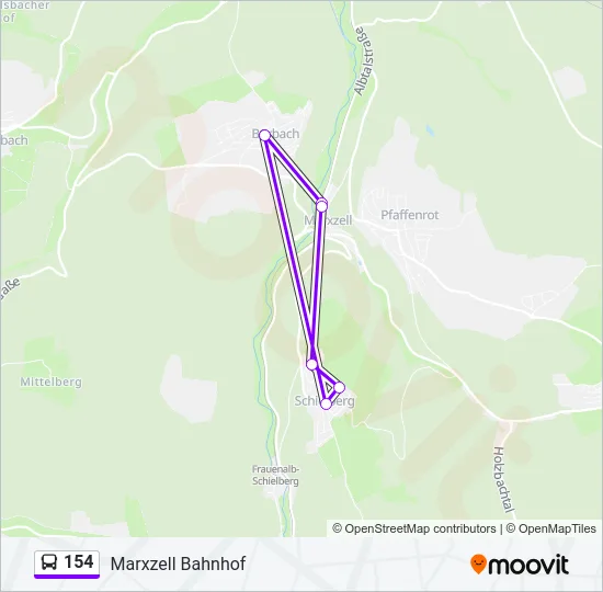 154 Bus Line Map