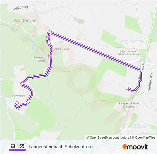 155 Bus Line Map