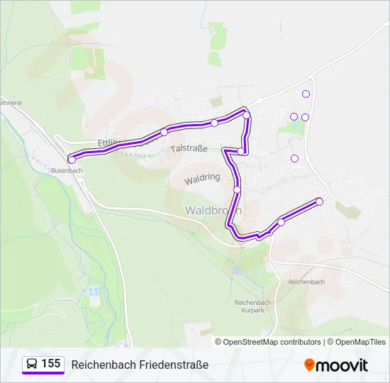 155 Bus Line Map