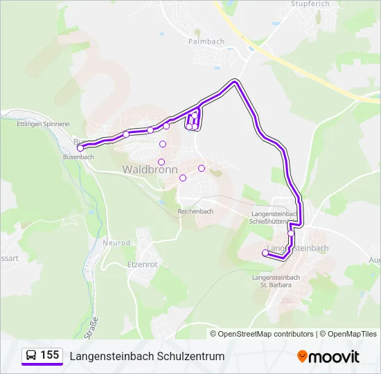 155 Bus Line Map