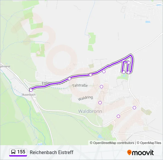 155 Bus Line Map