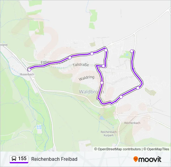155 Bus Line Map