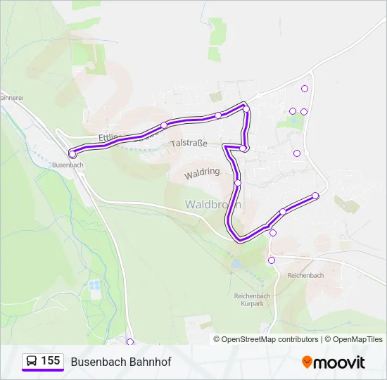 155 Bus Line Map