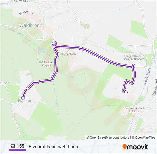 155 Bus Line Map