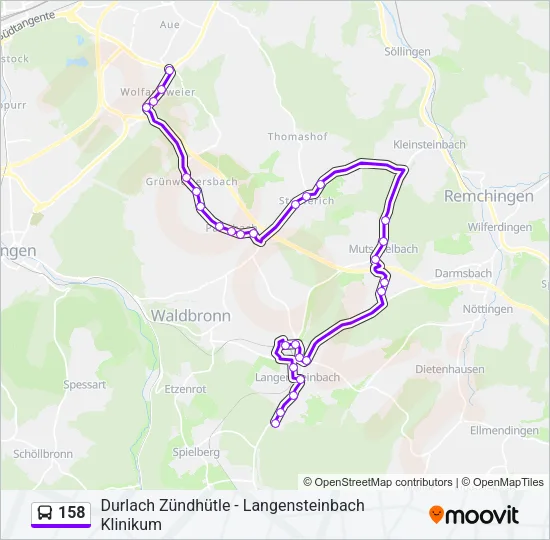 158 Bus Line Map