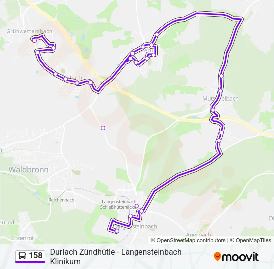 158 Bus Line Map