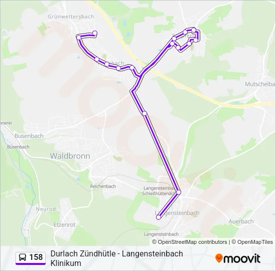 158 Bus Line Map