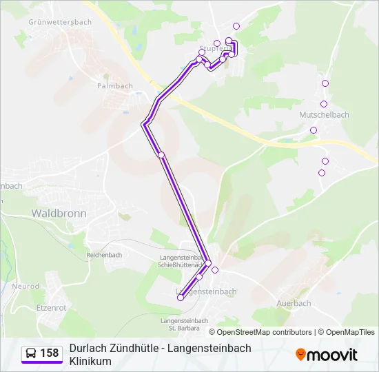 158 Bus Line Map